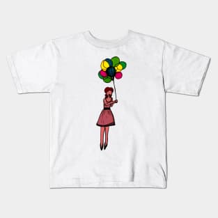 Balloon Girl Kids T-Shirt